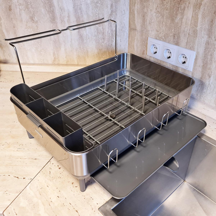 Scurgator vase/farfurii/pahare Dish Rack Large pe blat langa chiuveta din inox si ABS [10]