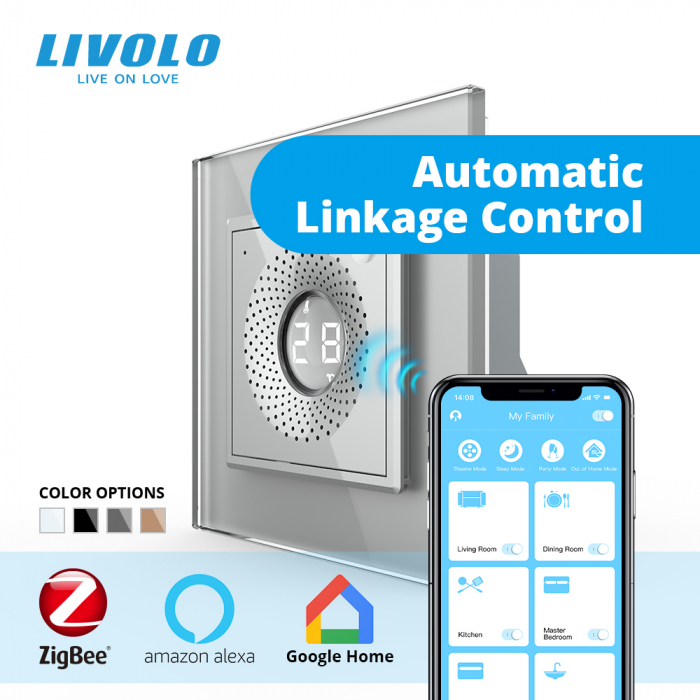Senzor de temperatura si umiditate, control din aplicatie, ZigBee Livolo [5]