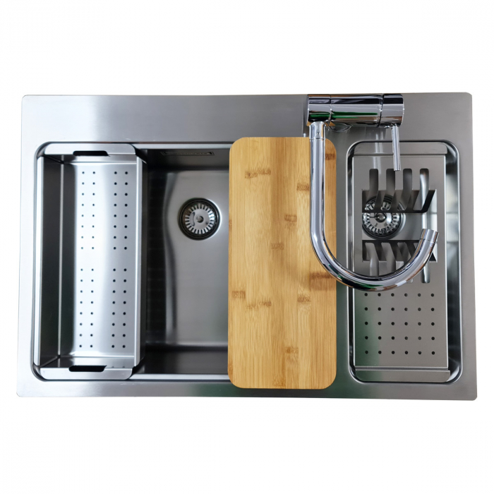Set accesorii CookingAid MASTER BOX UNA compus din Colander + Easy Drainer + Tocator lemn [11]