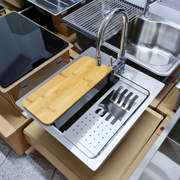 Set accesorii CookingAid MASTER BOX UNA compus din Colander + Easy Drainer + Tocator lemn [6]