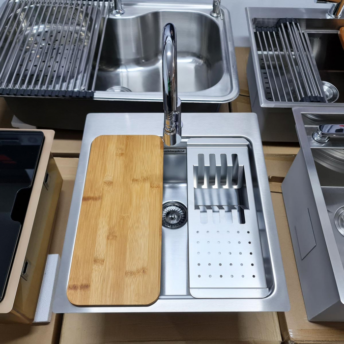 Set accesorii CookingAid MASTER BOX UNA compus din Colander + Easy Drainer + Tocator lemn [2]