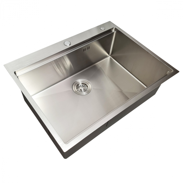 Chiuveta bucatarie inox CookingAid HERA TOP cu dozator detergent, scurgator vase/paste/fructe, gratar rulabil inox, tocator lemn Sapele + accesorii montaj [3]