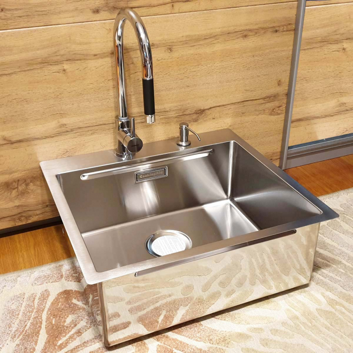 Set complet Chiuveta bucatarie inox CookingAid LUX STEP 57 + baterie CookingAid Line MN 1011 [11]