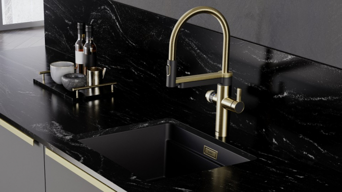 Set elemente de scurgere chiuveta o cuva finisaj satin gold 203476 Blanco [4]