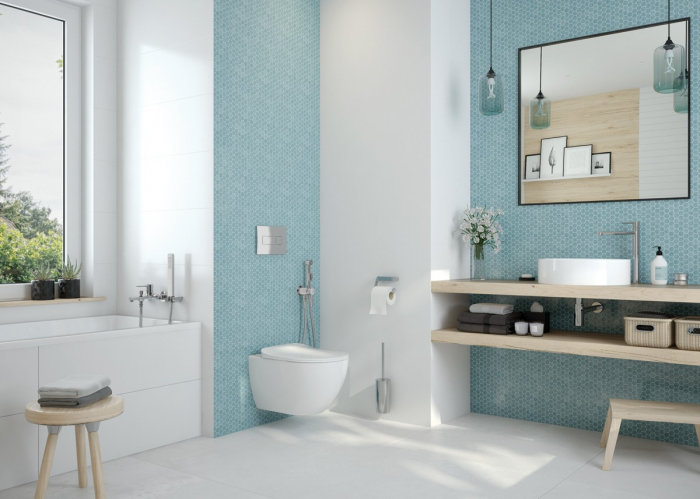 Set vas wc suspendat cu rezervor incastrat, capac soft close si clapeta,Deante Peonia [3]