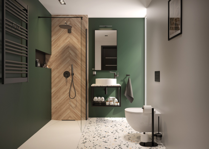 Set vas wc suspendat cu rezervor incastrat, capac soft close si clapeta,Deante Peonia [4]