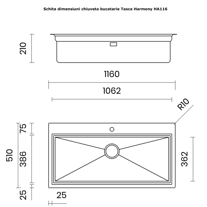 Chiuveta TASCA Harmony 116IF WORKSTATION [19]