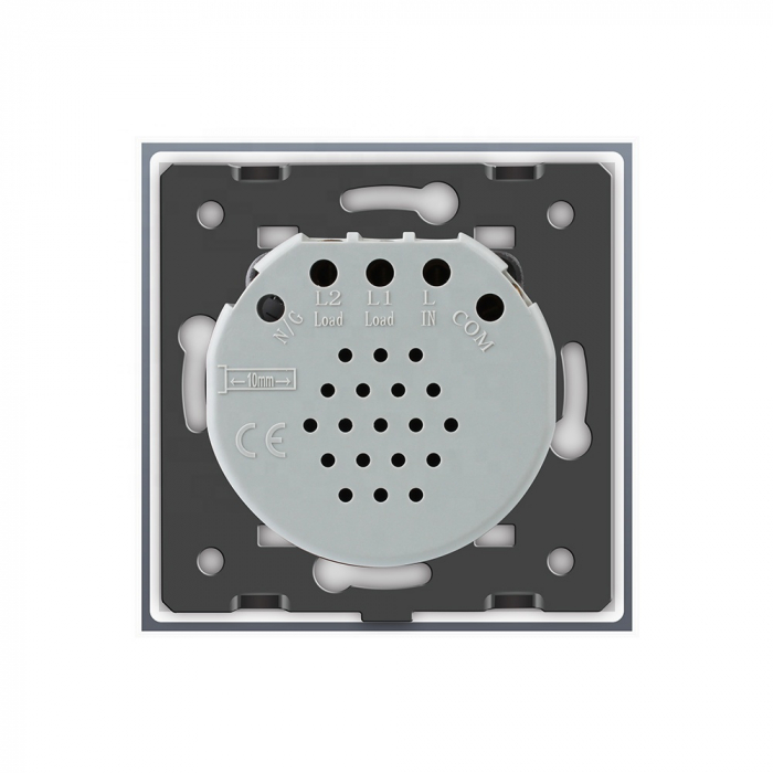 Intrerupator tactil simplu Livolo, cu functie reset/buton revenire, Argintiu [2]
