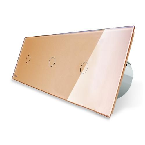 Întrerupător tactil 3 x simplu Livolo cu panou din sticla Crystal [1]