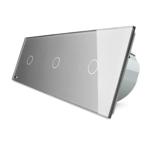 Întrerupător tactil 3 x simplu Livolo cu panou din sticla Crystal [1]