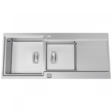 Chiuveta bucatarie inox CookingAid EVO 116 dubla cu 2 cuve + picurator reversibila [9]