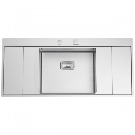 Chiuveta bucatarie inox CookingAid XERON B50 reversibila cu ventil scurgere dreptunghiular automat si accesorii montaj [1]