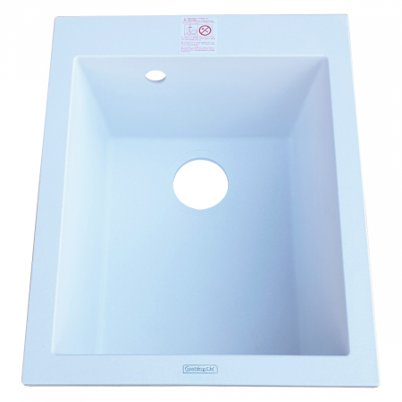 Chiuveta bucatarie granit CookingAid Cube ON4110 Alba / Polar White + accesorii montaj [2]