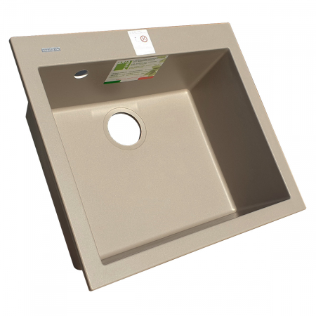 Chiuveta bucatarie granit CookingAid Cube ON5610 Trufa Maro / Truffle + accesorii montaj [8]