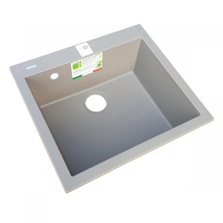 Chiuveta bucatarie granit CookingAid Cube ON5610 Trufa Maro / Truffle + accesorii montaj [3]