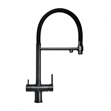 Baterii pentru apa filtrata - Baterie bucătărie cu 3 căi pentru filtru de purificare, neagră