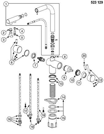 Baterie chiuveta BLANCO FONTAS II din inox, cu circuit apa filtrata [1]
