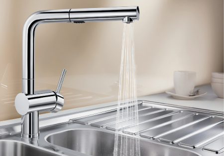 Baterie chiuveta inox bucatarie Blanco LINUS-S Vario cu dus extensibil [1]