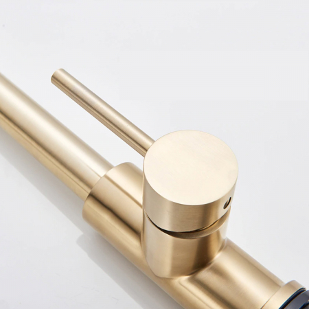 Baterie CookingAid GOLDEN TAP auriu cu furtun dus retractabil / extractibil + buton interschimbabil jet/dus si finisaj mat [2]