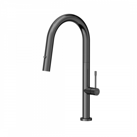 Baterii inox bucatarie - Baterie de bucătărie Quadron FELICITY T LINE cu funcție de duș  finisaj metal grafit /PVD cupru