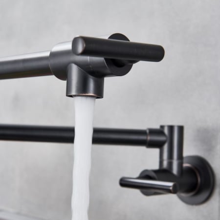 Baterie Pot Filler pentru umplut oale pe aragaz finisaj negru periat [6]