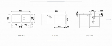 BBLANCO ADON XL 6 S SILGRANIT® PuraDur® cu excentric fara accesorii beton style [2]