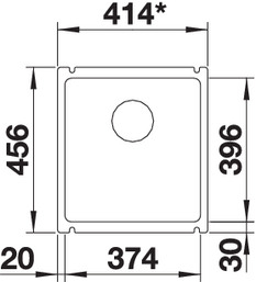 BLANCO Chiuveta ceramica PURAPLUS SUBLINE 375 U alb crystal [2]
