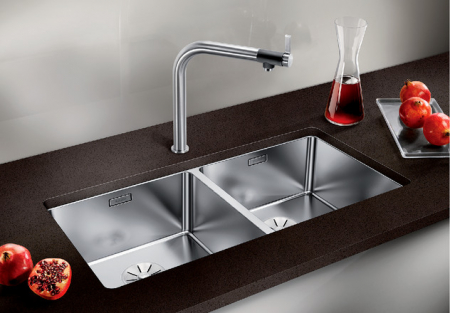 Chiuvete inox bucatarie - Blanco Chiuveta inox bucatarie 2 cuve Andano 400/400 U montaj sub blat