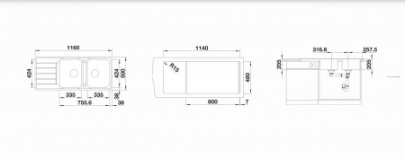 BLANCO CLASSIMO 8-IF reversibila, finisaj inox periat si excentric  [3]