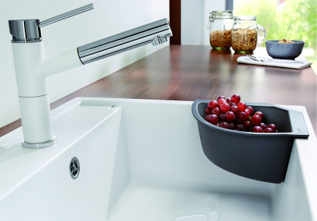BLANCO Cos multifunctional din plastic negru pentru colt [4]