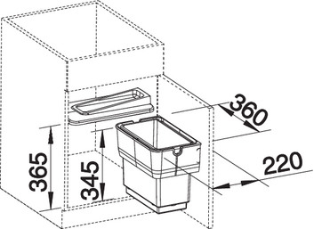 BLANCO SINGOLO-S cu separator pentru galeata de gunoi [3]