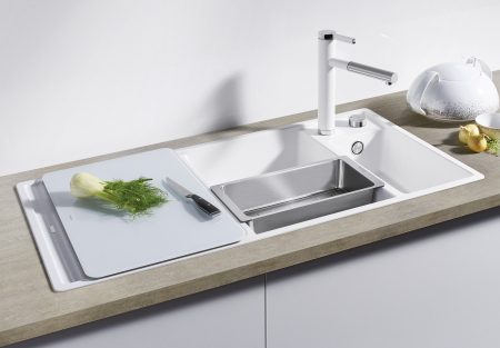 BLANCO Tocator alb sticla securizata 497x350 mm pentru chiuvetele AXIA III [1]