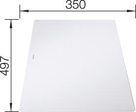BLANCO Tocator alb sticla securizata 497x350 mm pentru chiuvetele AXIA III [3]