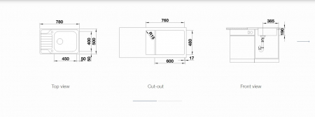 Chiuveta Blanco LEMIX XL 6S- IF reversibila, inox periat si excentric [2]