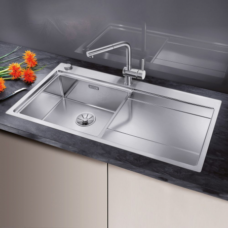 Chiuvete si baterii bucatarie - Chiuveta bucatarie Blanco DIVON II 5 S- IF gama STEELART cuva stanga+picurator
