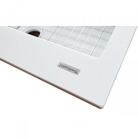Chiuveta bucatarie granit CookingAid Cube ON7610 Alba / Polar White cu montaj sub blat + accesorii instalare [5]