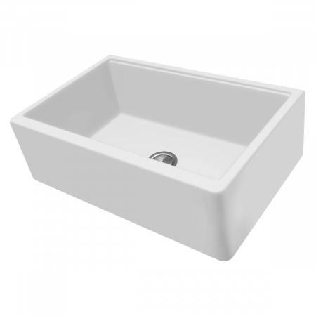 Chiuveta bucatarie granit reversibila CookingAid Lux LX8410 Farmhouse Apron Alba / Polar White + accesorii montaj [1]