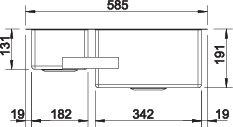 Chiuveta bucatarie doua cuve BLANCO CLARON 340/180 U montaj sub blat [4]