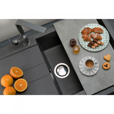 Chiuveta bucatarie granit CookingAid Amanda AM9910 Neagra Antracit reversibila [2]