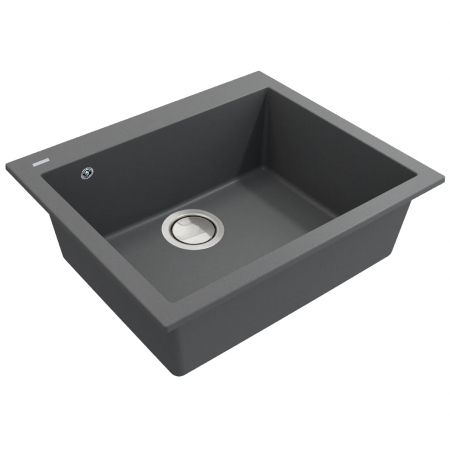 Chiuveta bucatarie granit CookingAid Cube ON5610 Gri Beton inchis / Ciment / Concrete quartz + accesorii montaj [4]