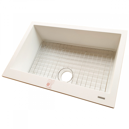 Chiuveta bucatarie granit CookingAid Cube ON7610 Alba Galbui / Jasmine + accesorii montaj [2]