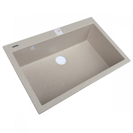 Chiuveta bucatarie granit CookingAid Cube ON7610 Bej Pigmentat / Avena + accesorii montaj [3]