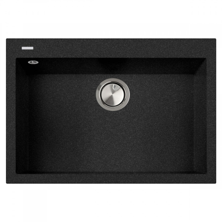 Chiuvete granit bucatarie - Chiuveta bucatarie granit CookingAid Cube ON7610 Neagra / Black Metal quartz + accesorii montaj
