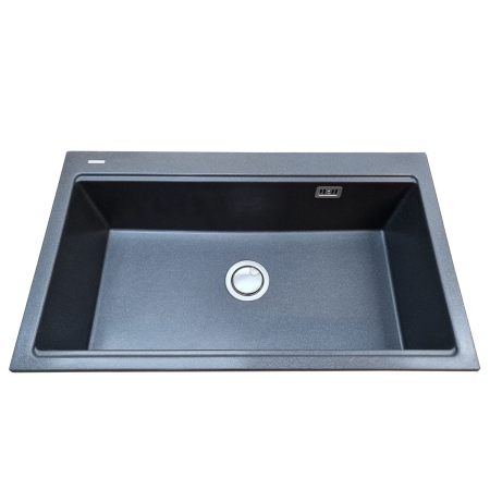 Chiuveta bucatarie granit CookingAid Kinga Workstation LX8610 Neagra / Black Metal quartz + accesorii montaj [5]