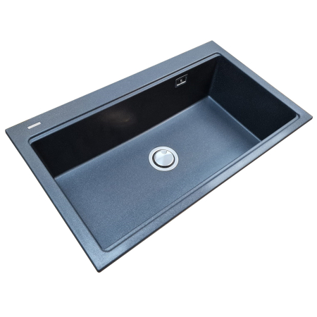 Chiuveta bucatarie granit CookingAid Kinga Workstation LX8610 Neagra / Black Metal quartz + accesorii montaj [4]