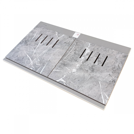 Chiuveta bucatarie granit dubla cu 2 cuve CookingAid Kinga LX8620 Maro Trufa / Truffle + accesorii montaj [11]