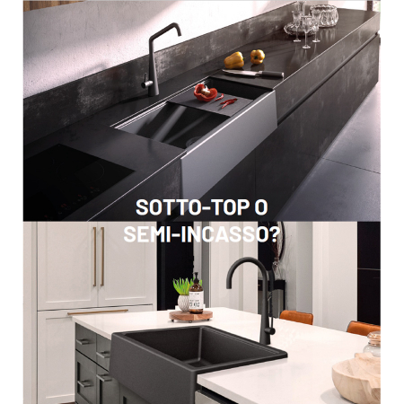 Chiuveta bucatarie granit reversibila CookingAid Lux LX8410 Farm House Apron Neagra / Black Metal Quartz + accesorii montaj [21]