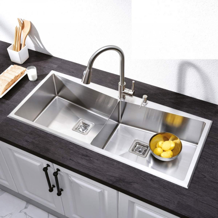 Chiuvete inox bucatarie - Chiuveta bucatarie HORECA inox dubla CookingAid Venus