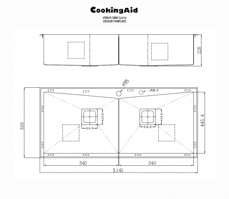 Chiuveta bucatarie HORECA inox dubla CookingAid Venus [2]
