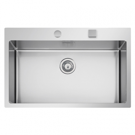 Chiuveta bucatarie inox CookingAid BOX LUX 76 cu ventil automat scurgere + accesorii montaj [2]